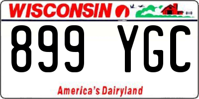 WI license plate 899YGC