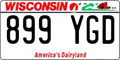 WI license plate 899YGD