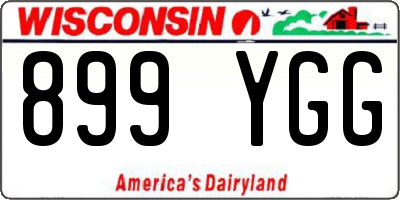 WI license plate 899YGG