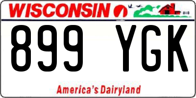 WI license plate 899YGK