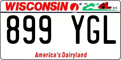 WI license plate 899YGL
