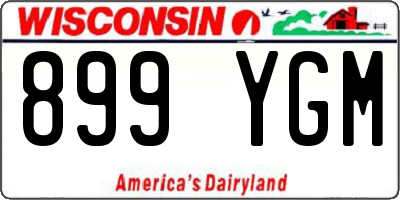 WI license plate 899YGM