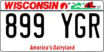 WI license plate 899YGR