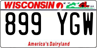 WI license plate 899YGW