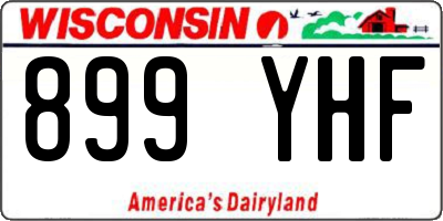 WI license plate 899YHF