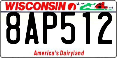 WI license plate 8AP512