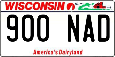 WI license plate 900NAD