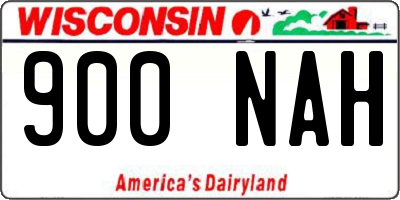 WI license plate 900NAH