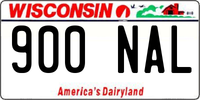 WI license plate 900NAL