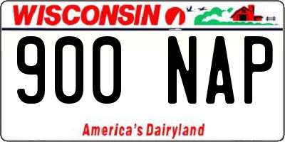WI license plate 900NAP