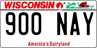 WI license plate 900NAY