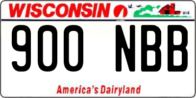WI license plate 900NBB