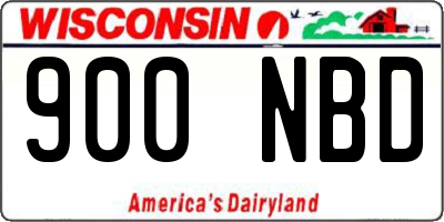 WI license plate 900NBD