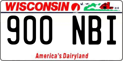 WI license plate 900NBI