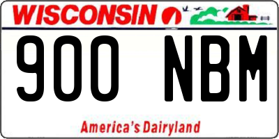 WI license plate 900NBM