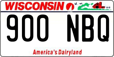 WI license plate 900NBQ