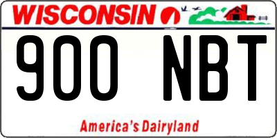 WI license plate 900NBT