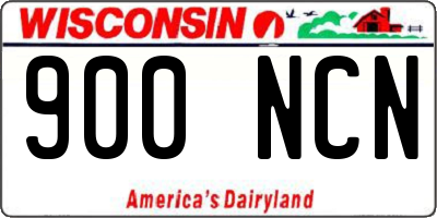 WI license plate 900NCN
