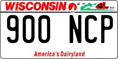 WI license plate 900NCP