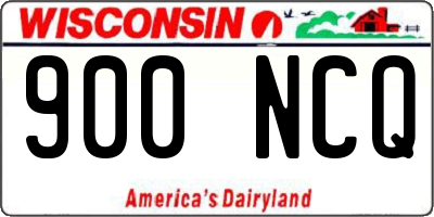 WI license plate 900NCQ