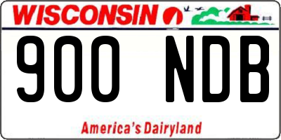 WI license plate 900NDB