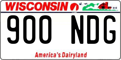 WI license plate 900NDG
