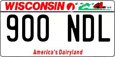 WI license plate 900NDL