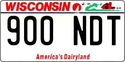 WI license plate 900NDT