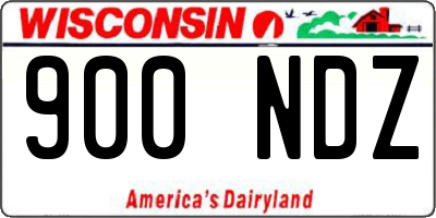 WI license plate 900NDZ