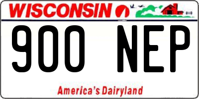 WI license plate 900NEP