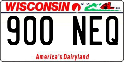 WI license plate 900NEQ