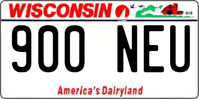 WI license plate 900NEU