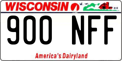 WI license plate 900NFF