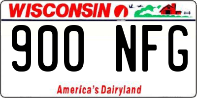 WI license plate 900NFG