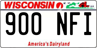 WI license plate 900NFI