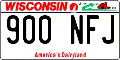 WI license plate 900NFJ