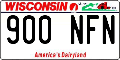 WI license plate 900NFN
