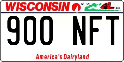 WI license plate 900NFT