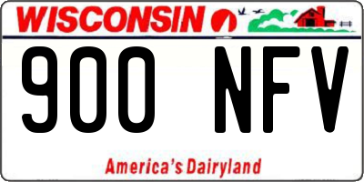 WI license plate 900NFV