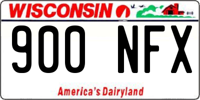 WI license plate 900NFX