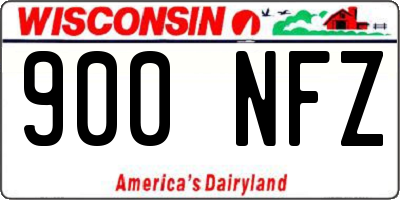 WI license plate 900NFZ