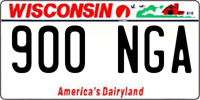 WI license plate 900NGA