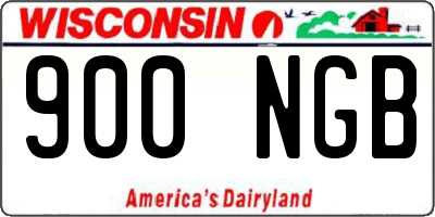 WI license plate 900NGB