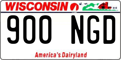 WI license plate 900NGD