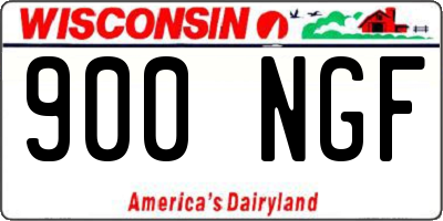 WI license plate 900NGF