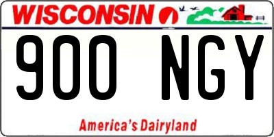 WI license plate 900NGY