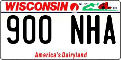 WI license plate 900NHA