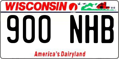 WI license plate 900NHB