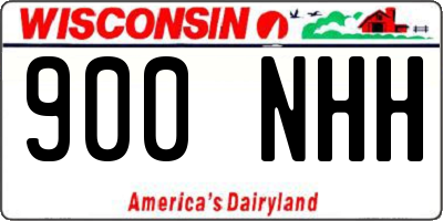WI license plate 900NHH
