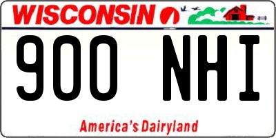 WI license plate 900NHI